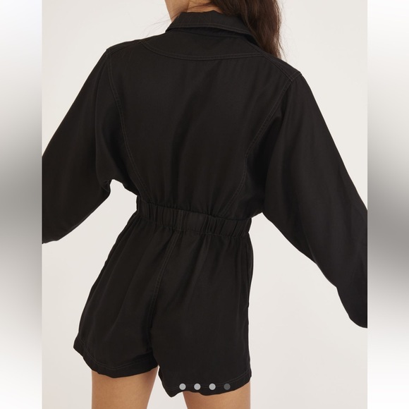 NWT BDG Long Sleeve Utility Romper - Black (S) - Picture 2 of 5